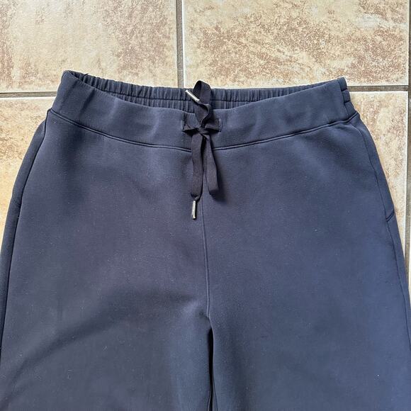 Spanx Airluxe Cropped Wide Leg Pant Navy Blue Size XLarge Pull On Elastic Waist - Picture 4 of 12